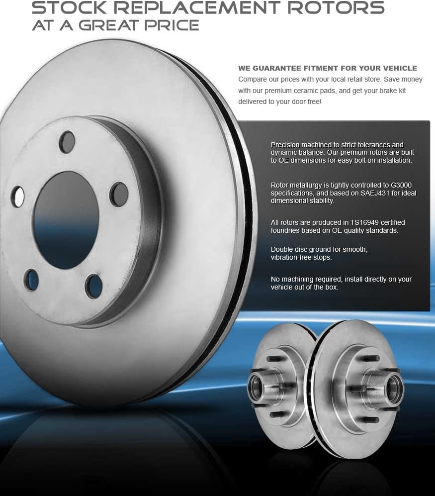 256 mm Brake Rotors Set Pack of 2 K542