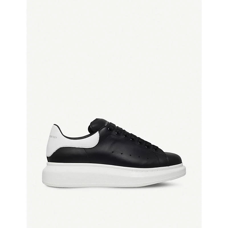 Blk/White Leather Trainers O79077