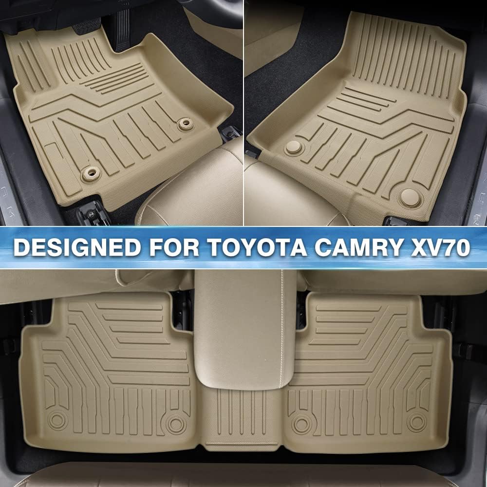 Custom Fit All Weather Floor Liners 1st and 2nd Row Mat Liner Set Y1011
