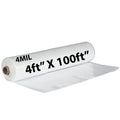 4Mil Clear LDPE Plastic Sheeting Tarp (4ft x 100ft) A450