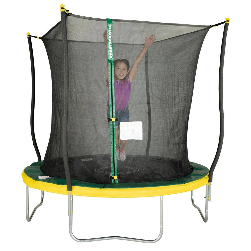 Green/Yellow Trampoline with Safety Enclosure C54043