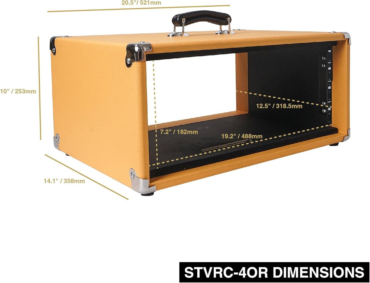 Vintage 4U Amp Rack Case, 12.5 Depth, Orange X404221