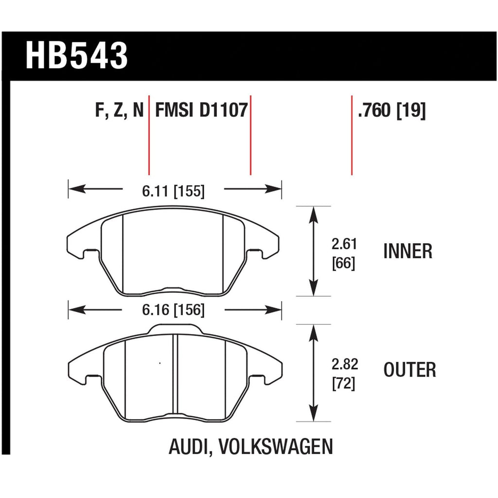 HPS 5.0 Brake Pads V25138