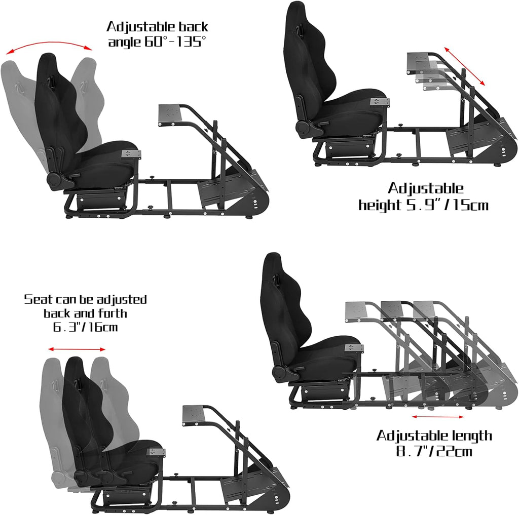 Racing Cockpit Frame Height Adjustable Racing Wheel Stand U870
