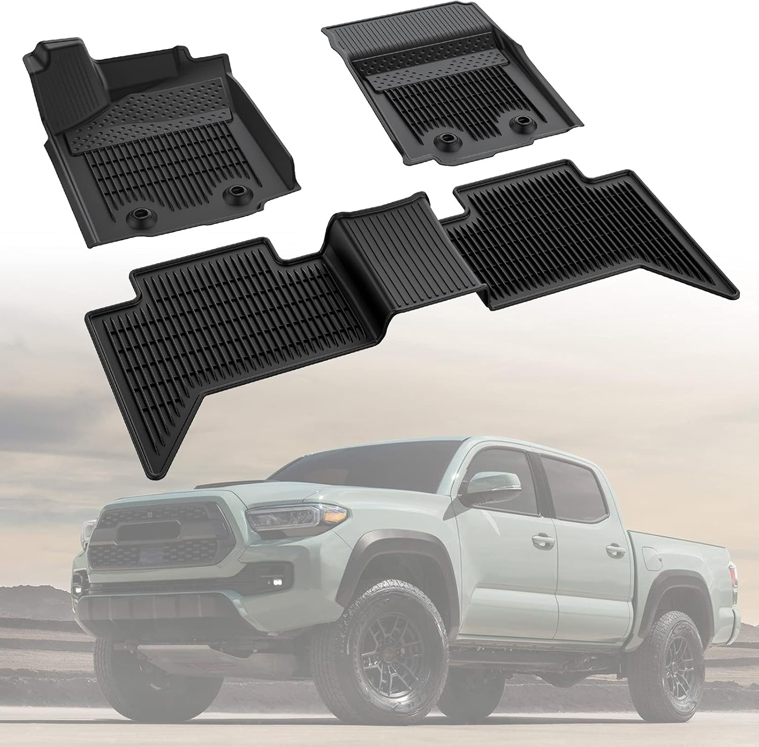 Black TPE Rubber Floor Mats Y51951