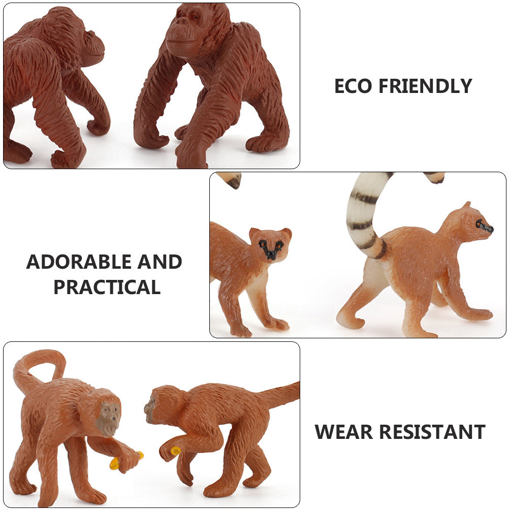 Monkey Animal Figurines Toys Figures Model Miniature Gorilla Figure Cake Kids Models Simulation Statue Zoo Q17965