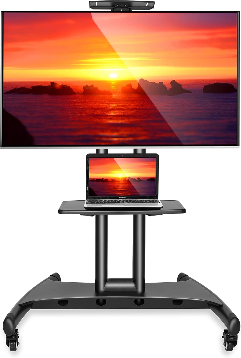 Rolling TV Cart Mobile TV Stand for 40-65 inch Flat Screen T712