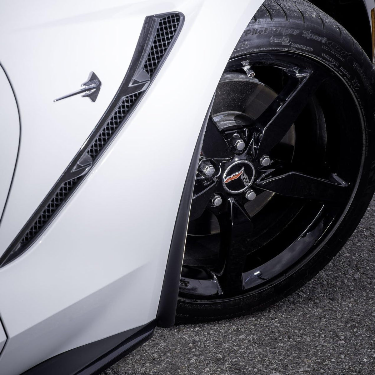 Front Wheel Mud Flaps Splash Guards for C7 Corvette Stingray Z06 Grand Sport 2014-2019 D56261