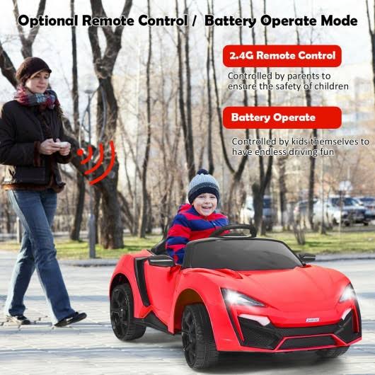 Red 12V RC Electric Vehicle with Lights G665