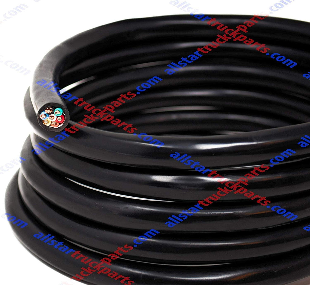 Heavy Duty 14 Gauge 7 Way Conductor Insulated Copper Trailer Cable Cord (30 FT ROLL) Pack of 2 K383