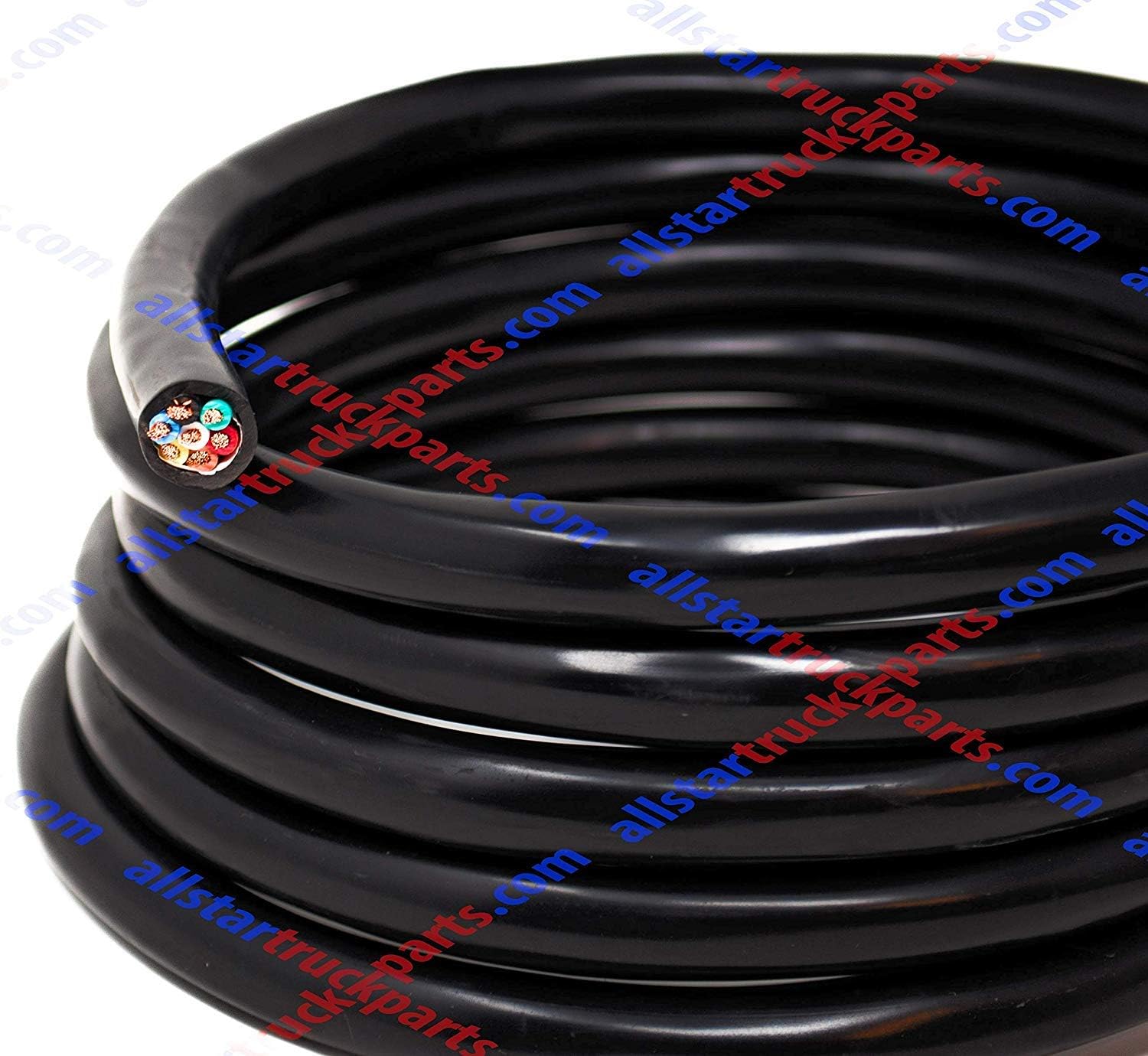 Heavy Duty 14 Gauge 7 Way Conductor Insulated Copper Trailer Cable Cord (30 FT ROLL) Pack of 2 K383
