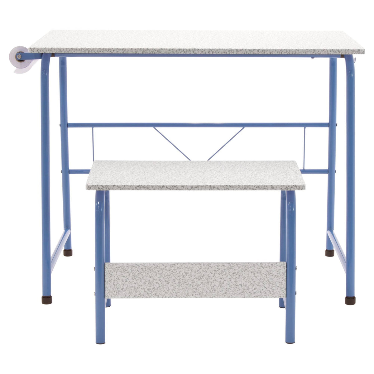 2pc Canvas Art Center & Bench Blue/Gray R331