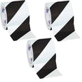 Black/White Striped Vinyl Safety Tape 4x22 x 36 Yard Roll (3 Roll/Case) F926