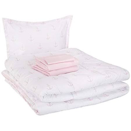 Twin Pink Microfiber Kid's Bed-in-a-Bag Bedding Set D2999