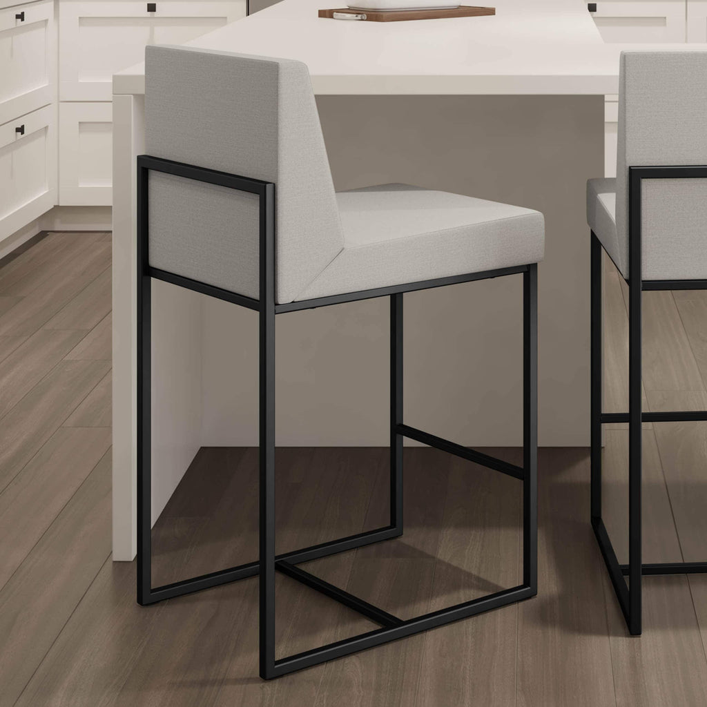 Polyester Swivel Counter Stool in Light Gray N80017