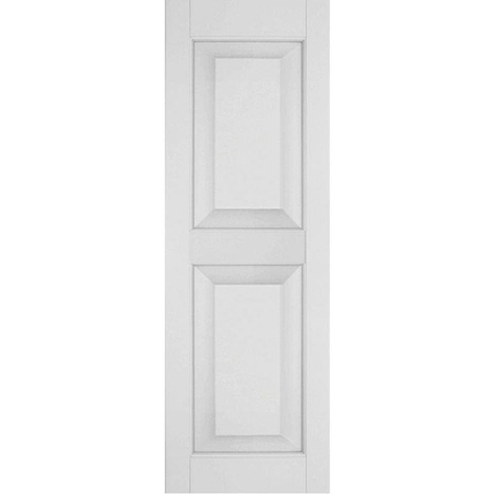 Primed Sapele Mahogany Raised Panel Shutters Pair V23153