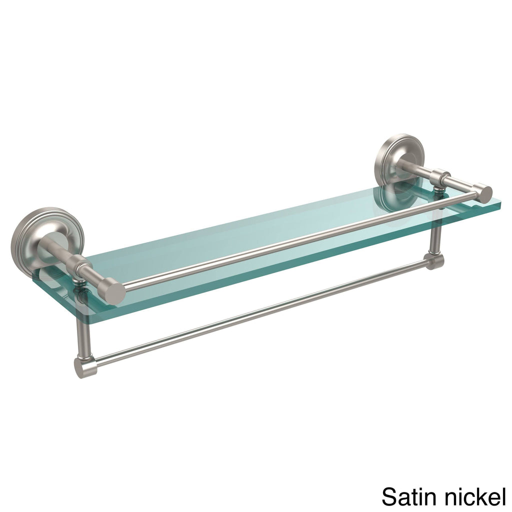 22 in. Gallery Glass Shelf with Towel Bar Oil Rubbed Bronze V766027
