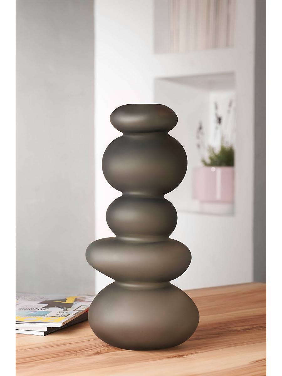 Opal Grey Glass Candle Holder G327