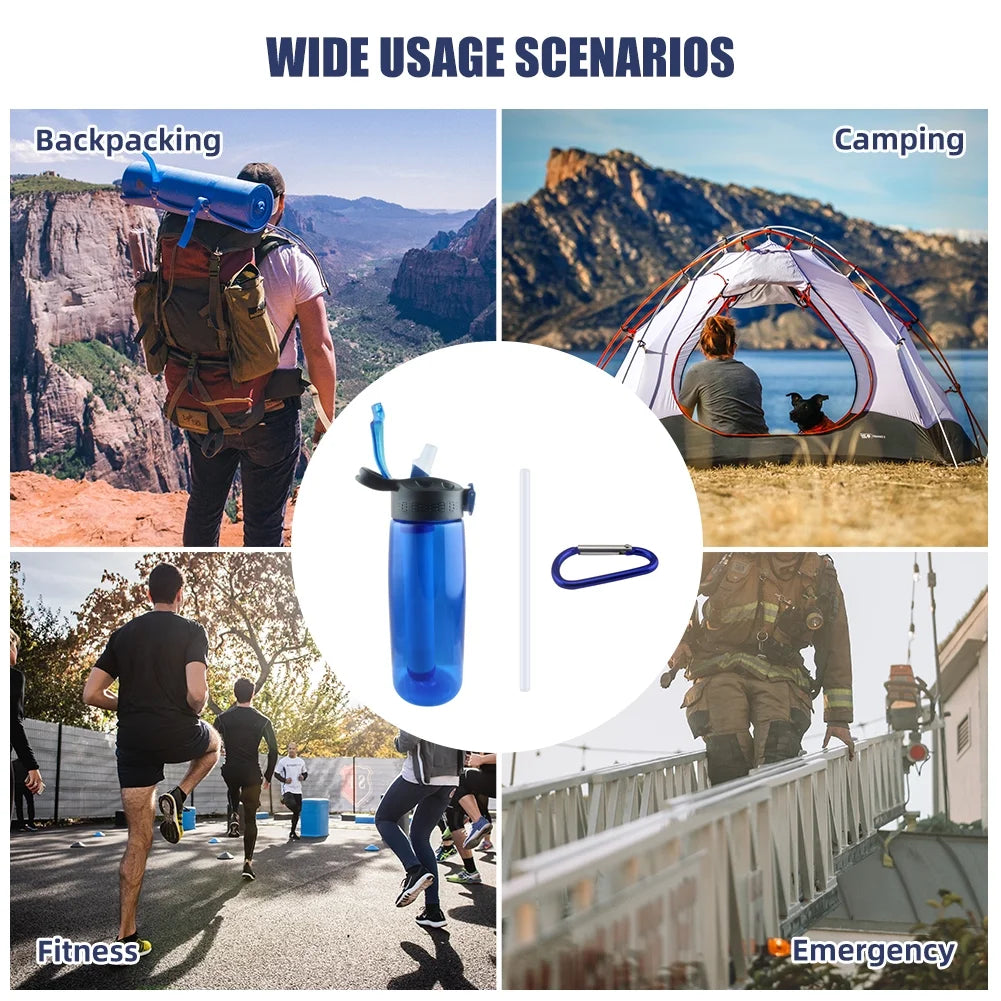 Blue Tritan Water Filter Bottle P9201