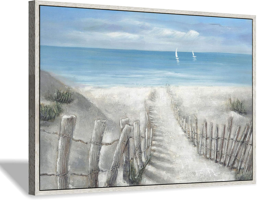 Coastal Beach Painting on Canvas Wall Art (36” x 24” x 1 Panel) C450