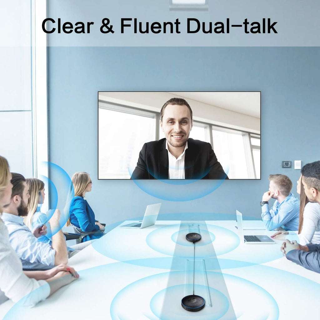 Wireless Speakerphone with 360° Voice Pick-up and 8 AI Noise Cancellation Mics A849