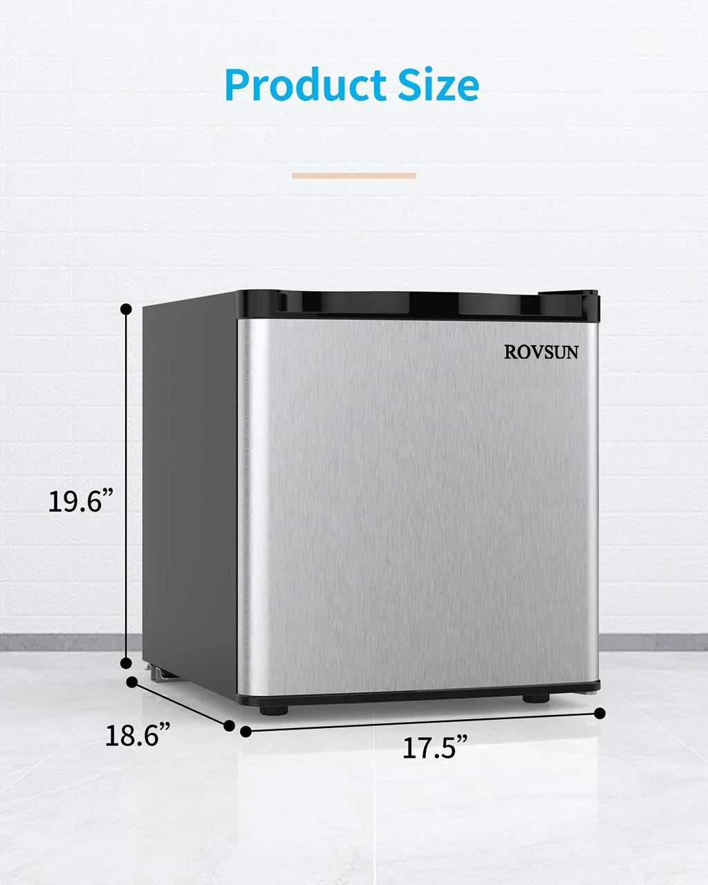 1.1 Cu.Ft Compact Upright Freezer with Shelf & Adjustable Thermostat E972
