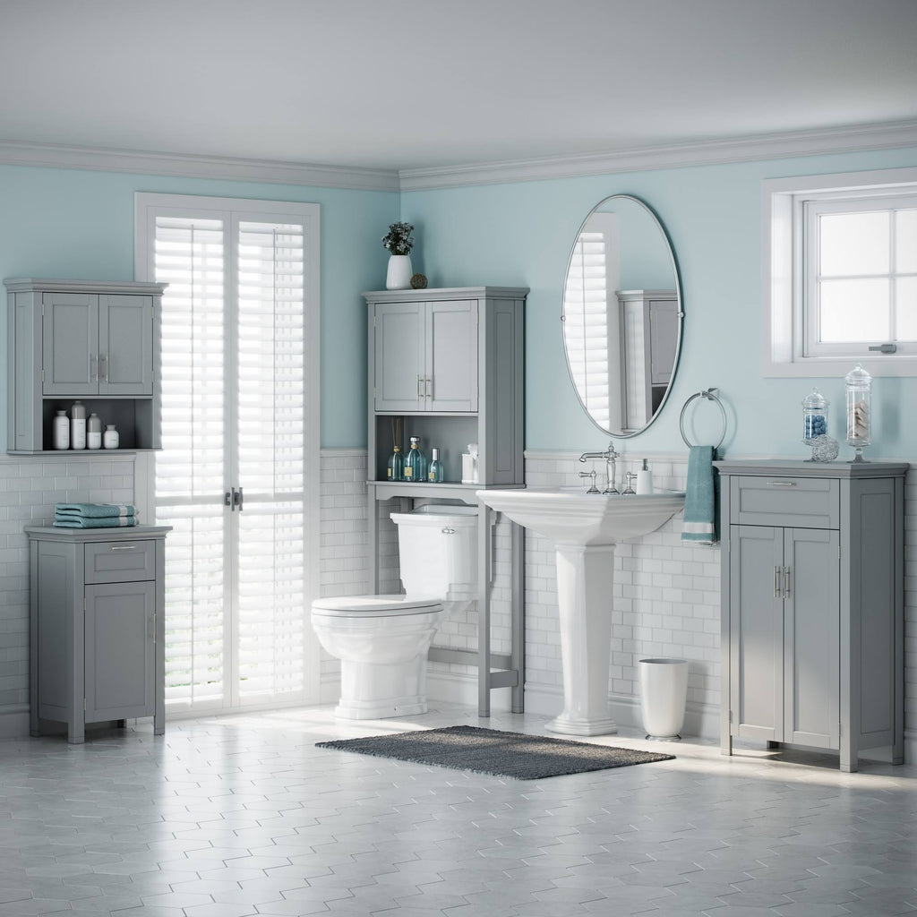 Gray Storage Wall Cabinet T589272