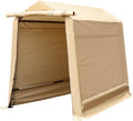 Beige Steel Outdoor Storage Shed with Roll-up Zipper Door K74365