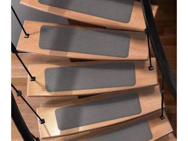 Set of 12 Gray Carpet Stair Treads P9480