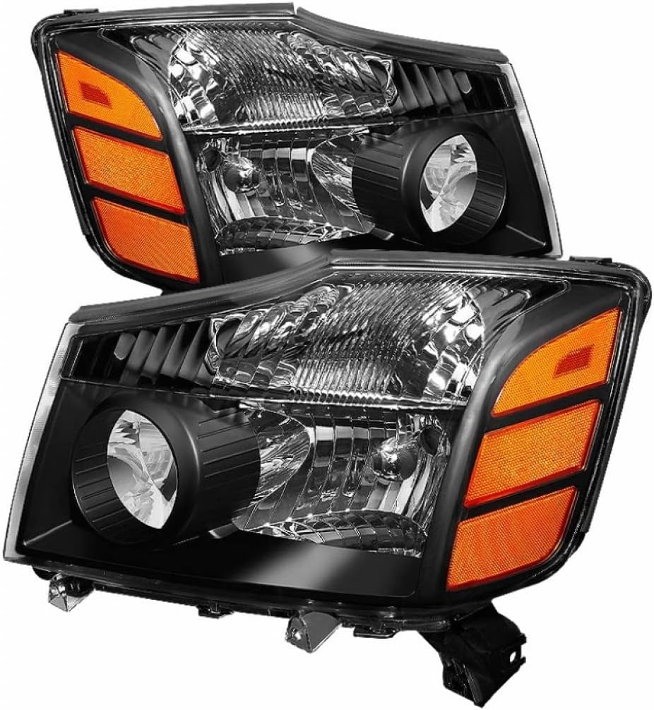 Amber Headlights Pair Set Black G63317