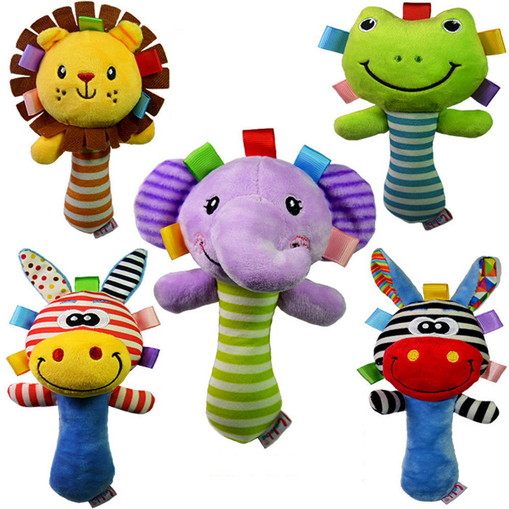 Elephant Plush Rattles Hand Bells Toys for Infant G917