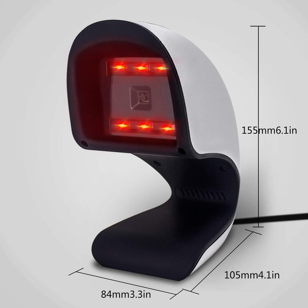 Automatic 1D 2D Omnidirectional Hands-Free USB Barcode Scanner M21698