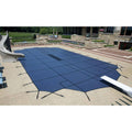 Blue 20-Year Ultra Light Solid Safety Cover for 14-ft x 28-ft Pool w/ Left Step X698
