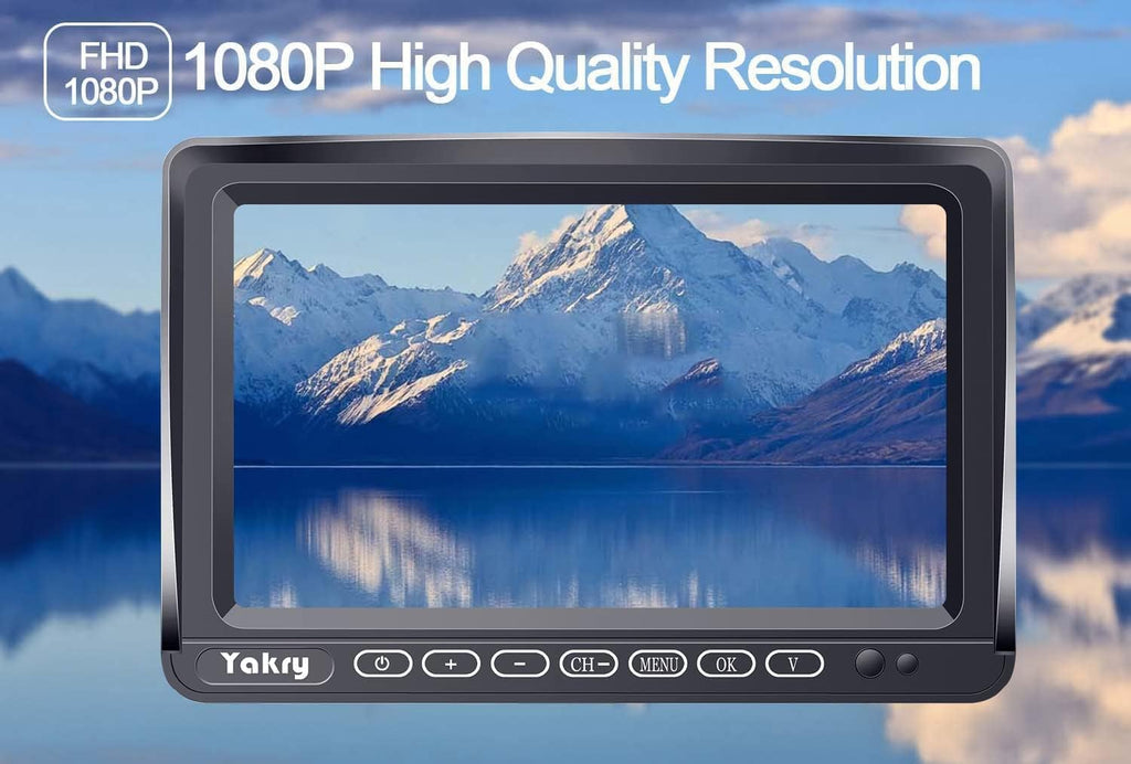 Wireless HD 1080P Backup Camera with 7 Inch Touch Key DVR Monitor X4541