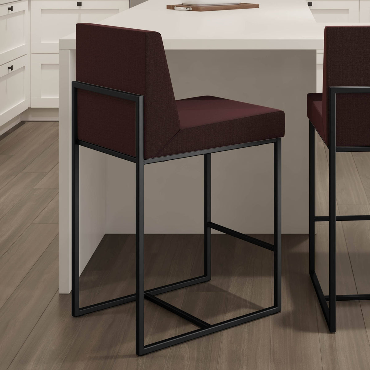 Polyester Swivel Counter Stool in Light Gray N80017