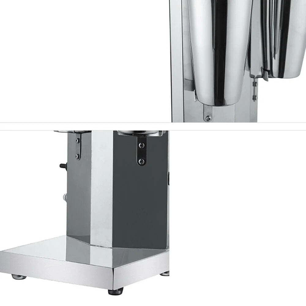 Double Heads Commercial Electric Milkshake Maker Smoothie Blender Stainless Steel 110V 18000RPM R451045