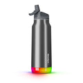 Brushed Stainless Steel Insulated Smart Water Bottle with Straw Lid T11717