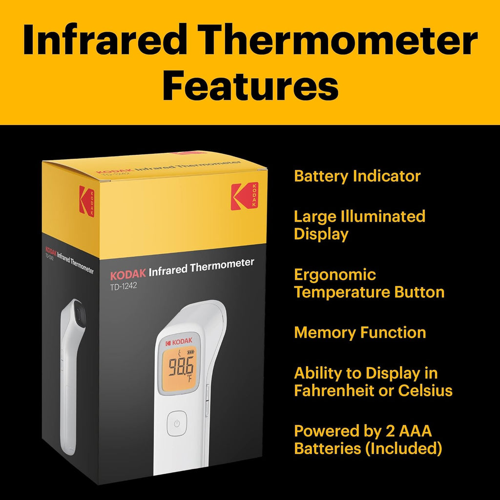 Non-Contact Infrared Forehead Thermometer, Pack of 2 V6200