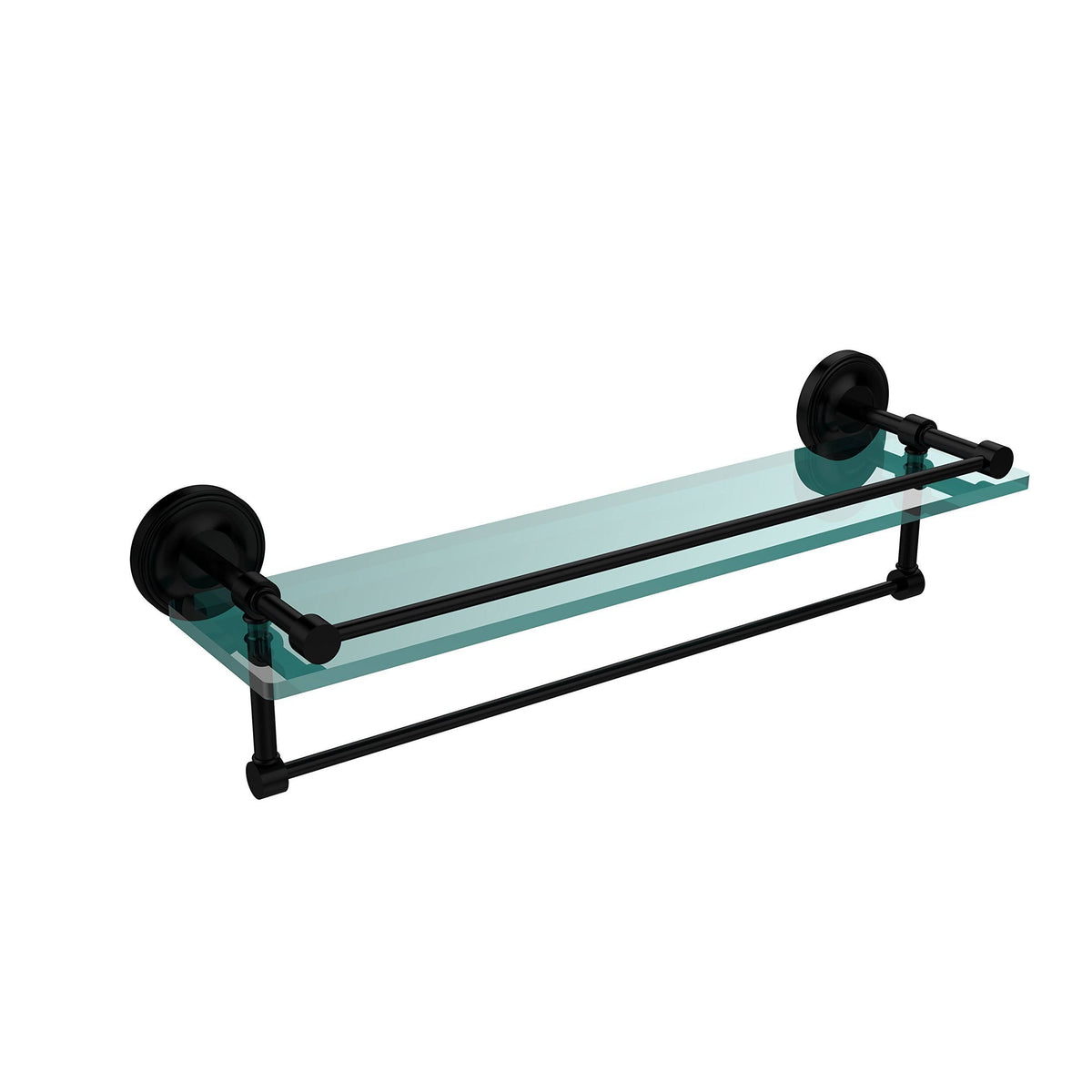 22 in. Gallery Glass Shelf with Towel Bar Oil Rubbed Bronze V766027