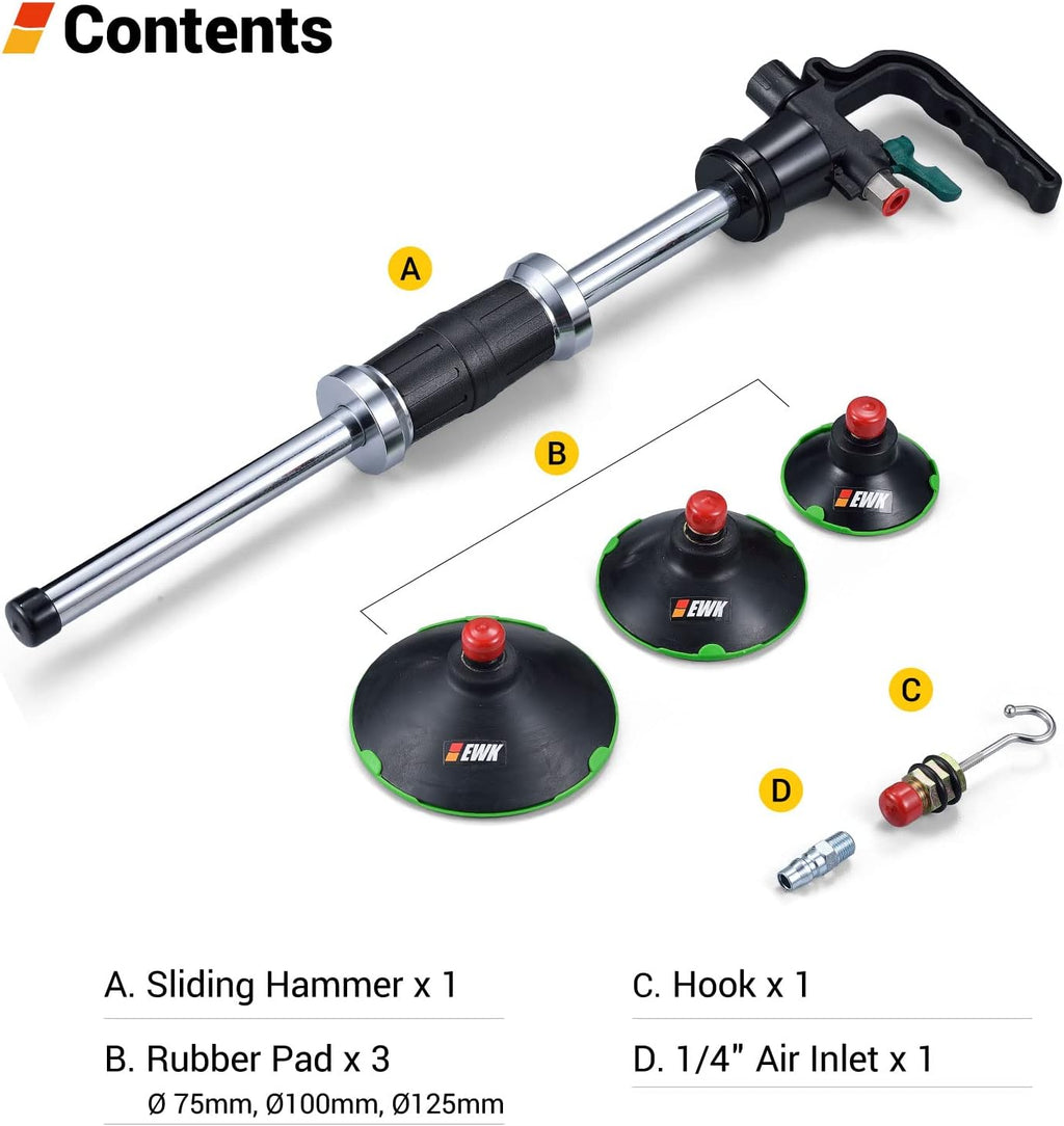 Pneumatic Suction Dent Puller for 75-125mm Car Body Panel Dent Repair G1797