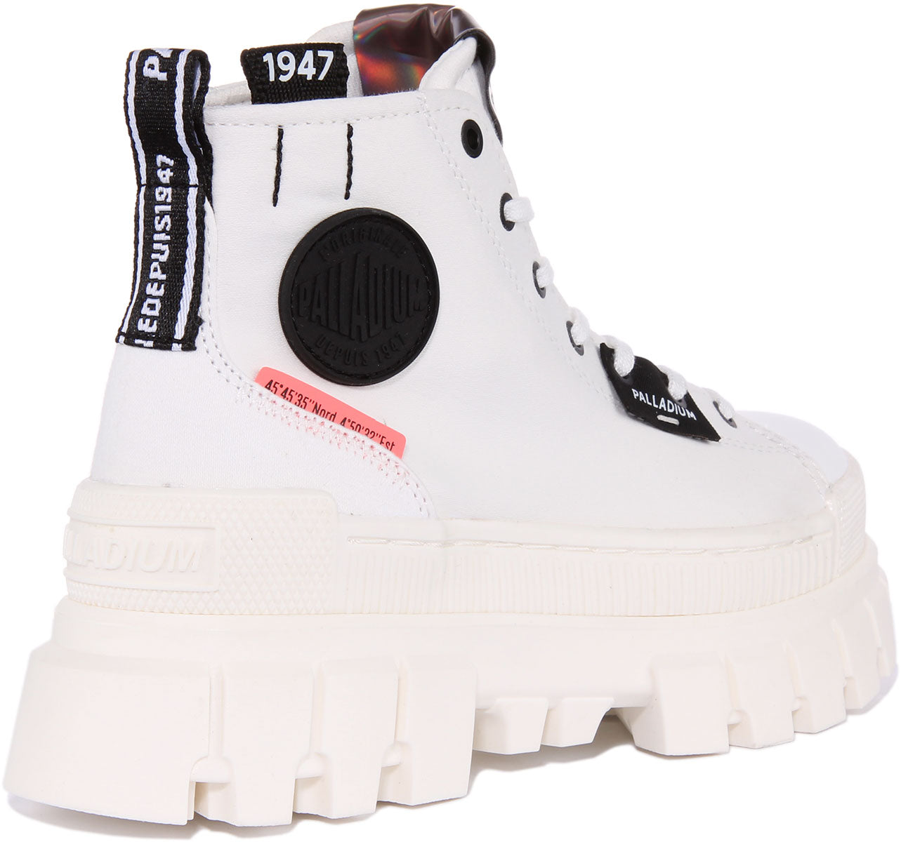 White Vegan Canvas Ankle Boot Size 7 F963590