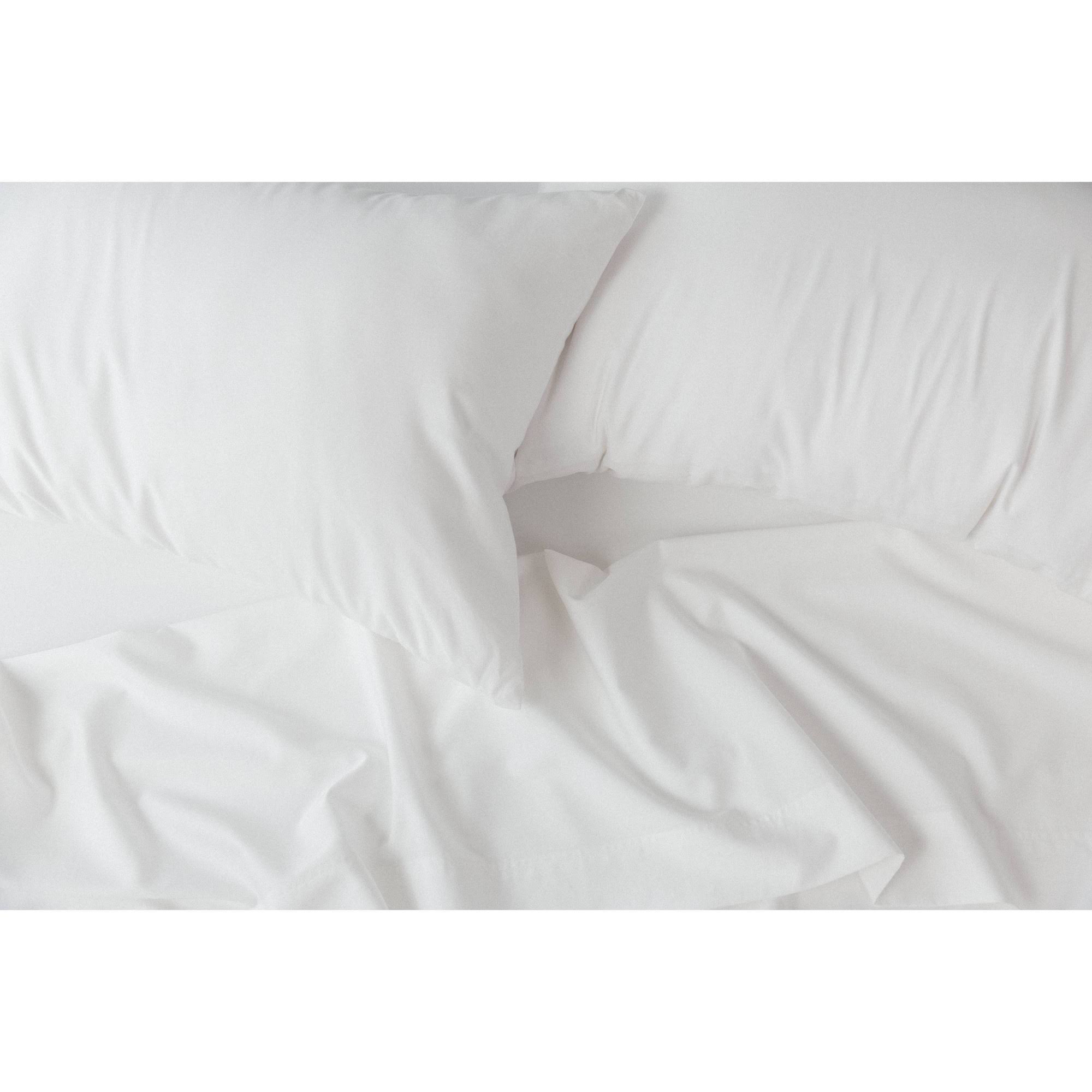 King 300 Thread Count Percale Solid Sheet Set White D618