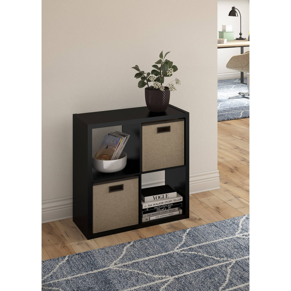 Bleached Brown Cube Bookcase S6759
