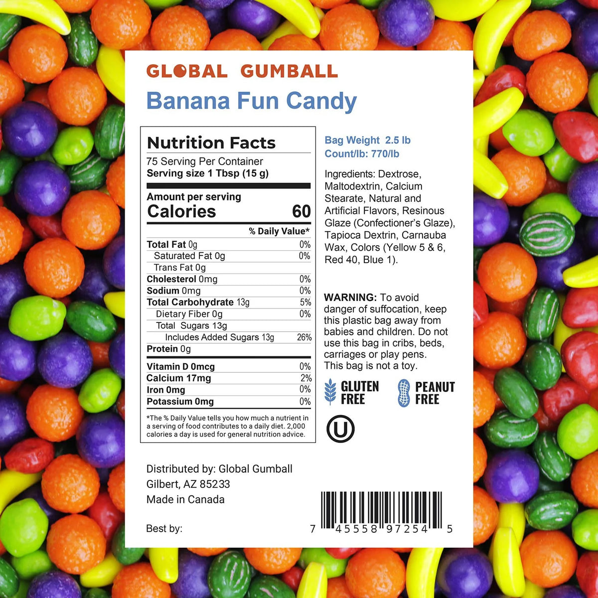 2 Lb Fruit Shape Hard Candy Q8295