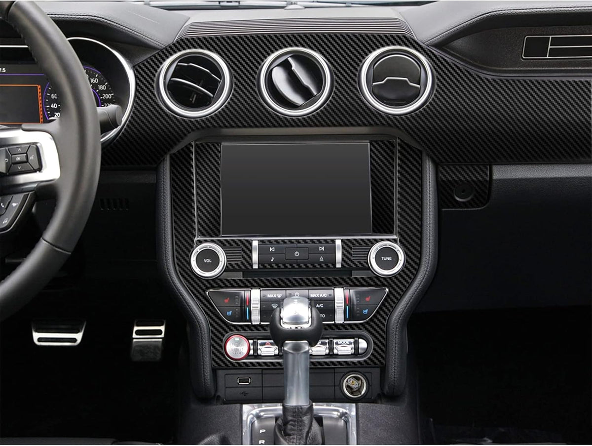Carbon Fiber Center Console Vinyl Wrap Stickers Pack of 2 R480