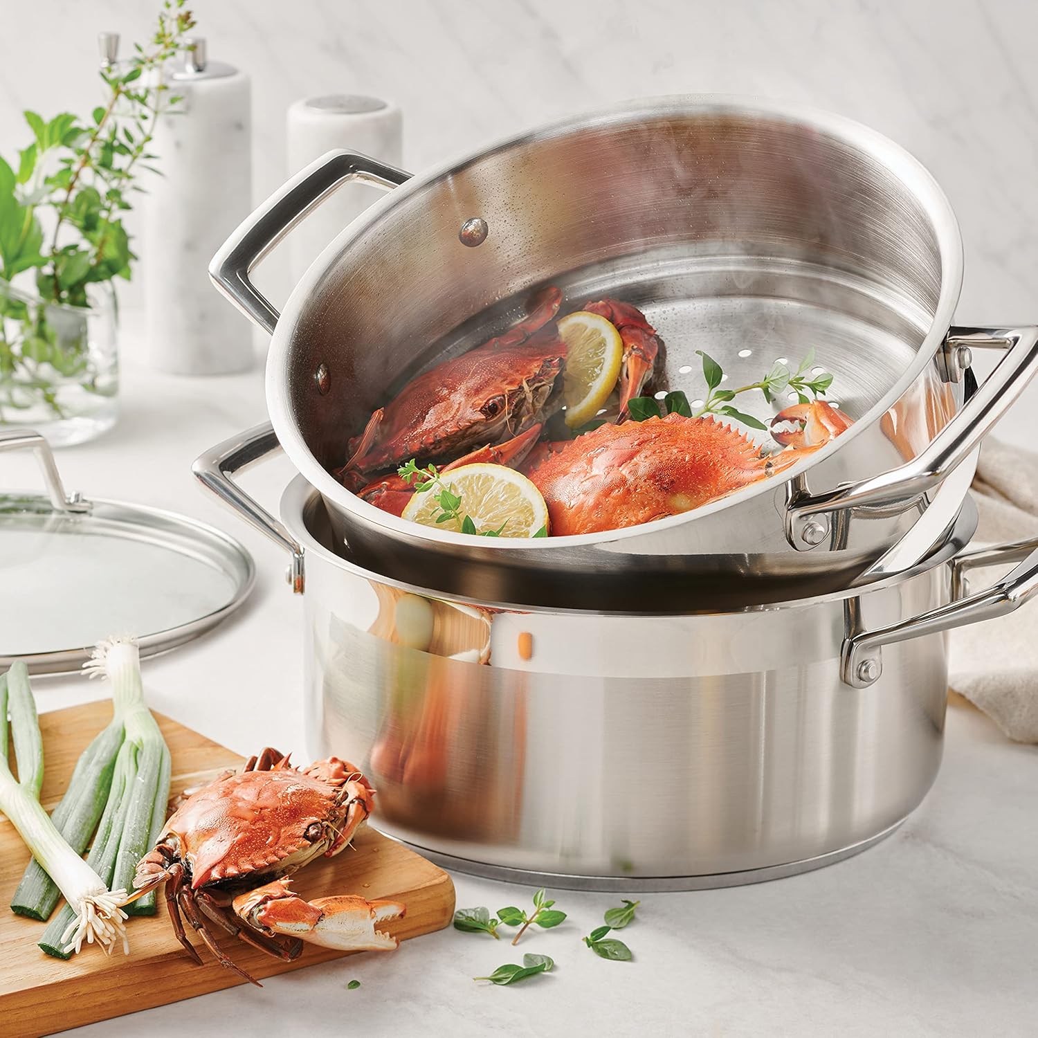 Stainless Steel 5 Quart Steamer Set B2082