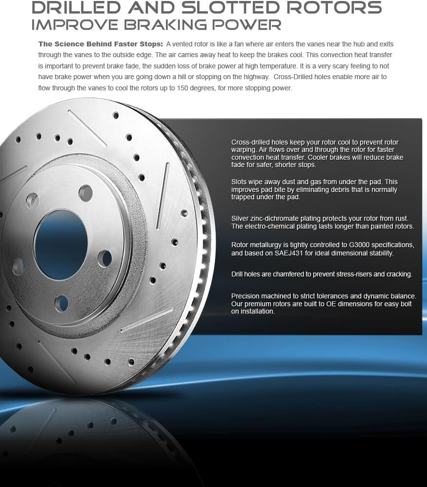 Drilled & Slotted 6 Lug Rotors B323