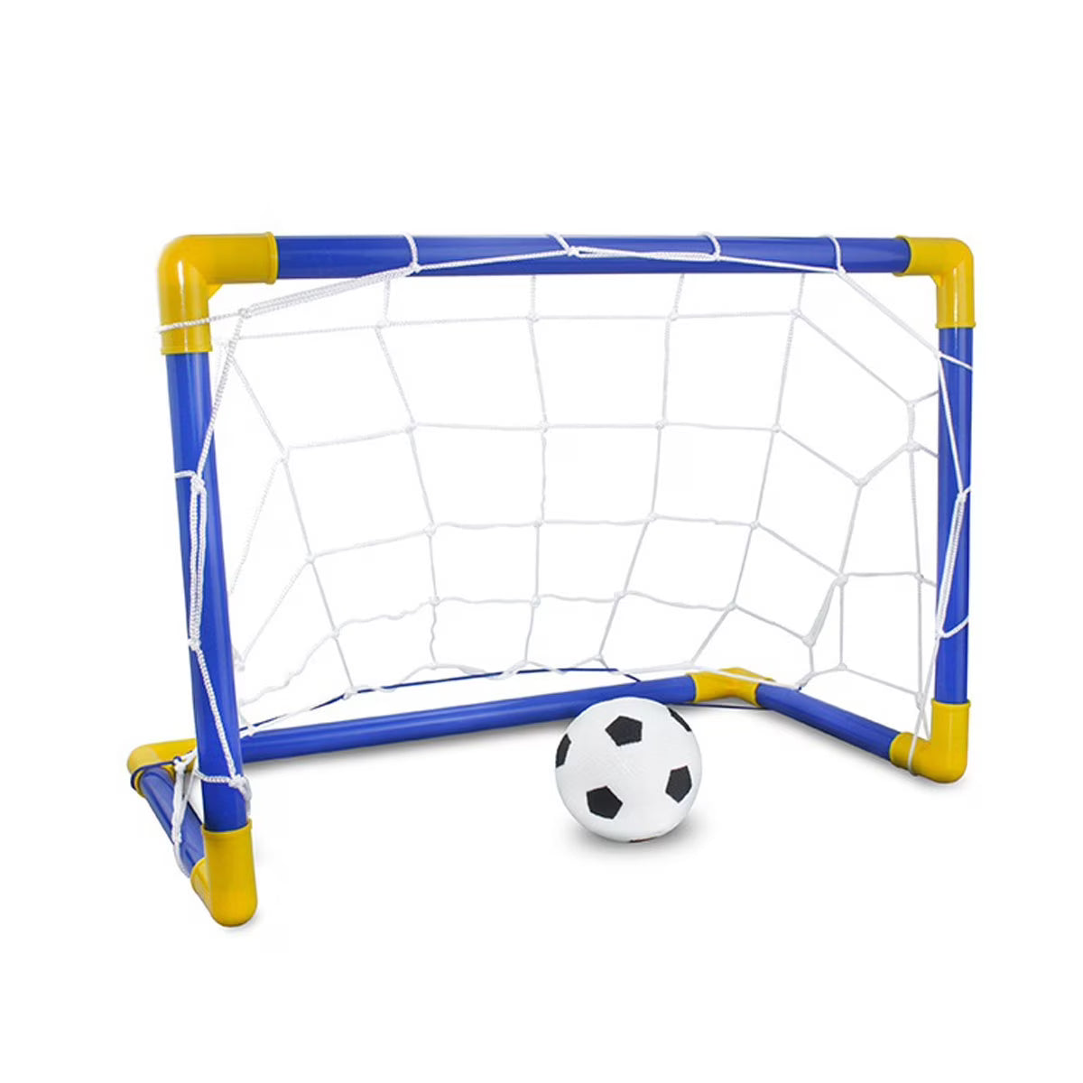 Folding Mini Soccer Goal Post Net Set with Pump T68673
