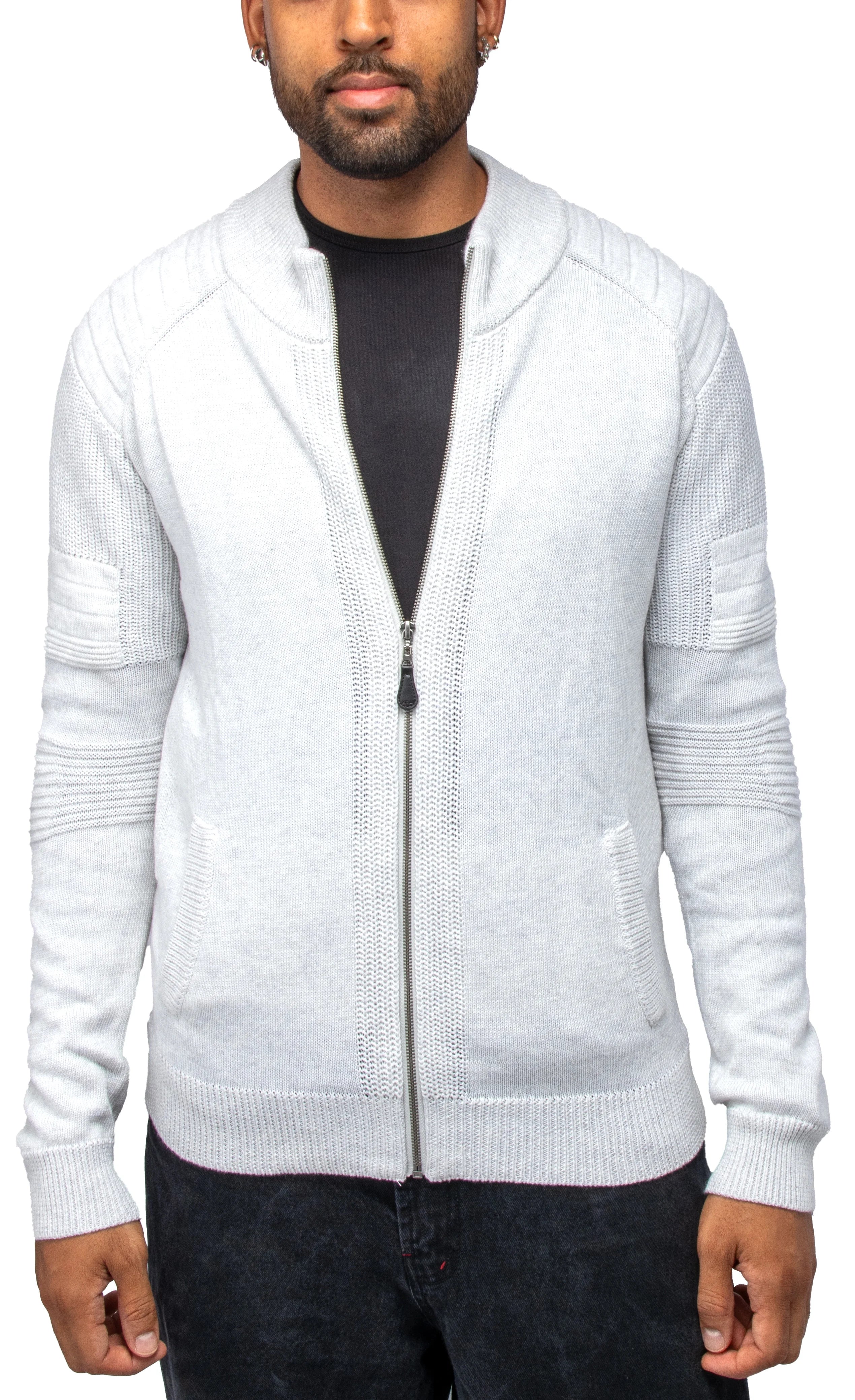Oatmeal Full Zip Cardigan Sweater O18772