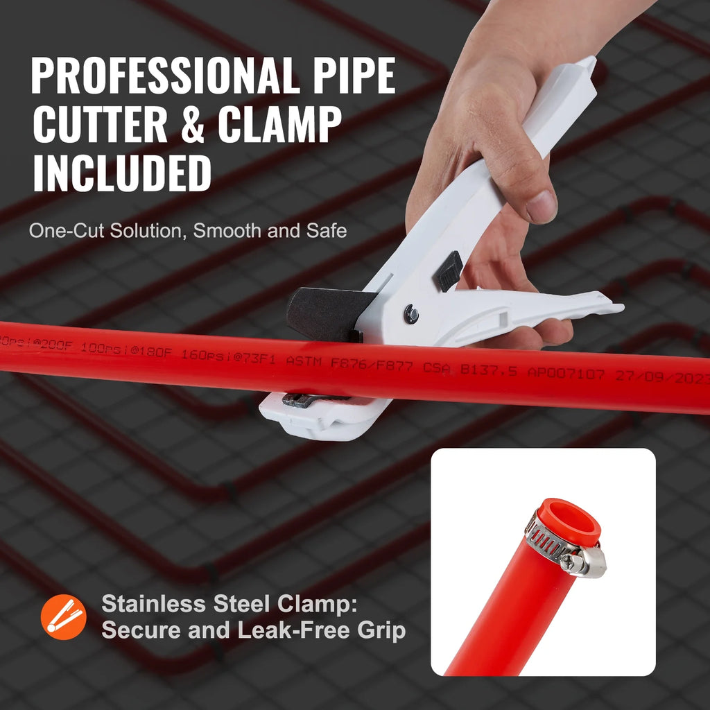 3/4” x 100ft Red PEX-B Tubing with Pipe Cutter T49222